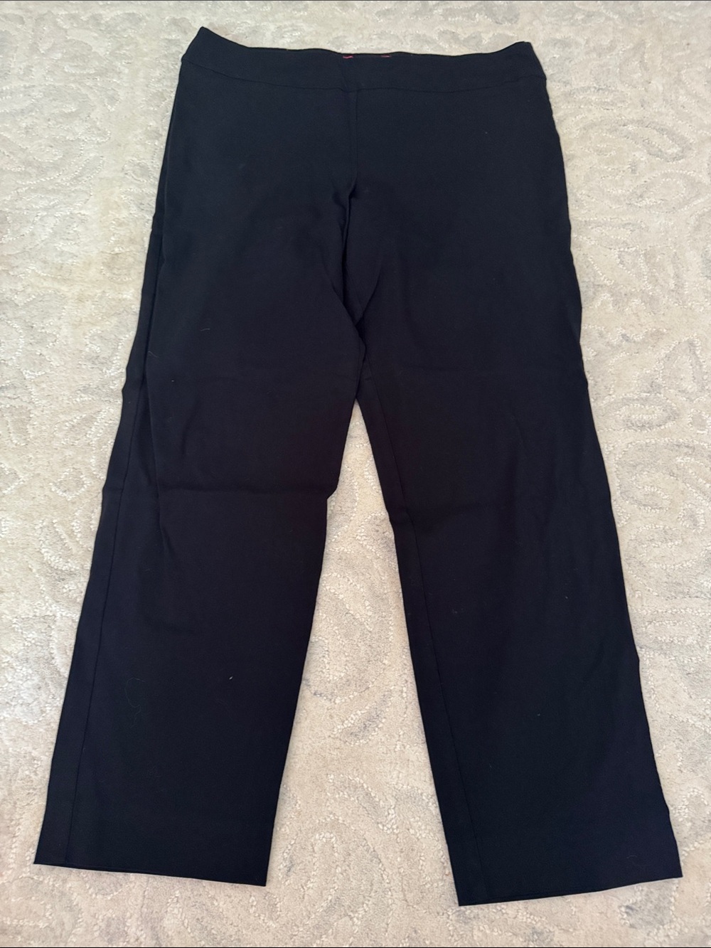 Classic Black Straight-Leg Pull-On Pants